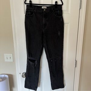 Abercrombie & Fitch The 90’s Straight Ultra High Rise Black Size 10